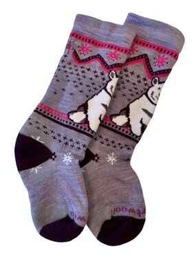 Smartwool Kid's Wintersport Size XSmall Full Cushion Socks Heavy Purple Crew Yet